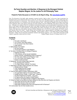 De Facto Guardian and Abortion: A Response to the Toughest Violinist