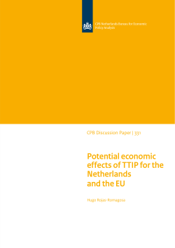 Potential economic effects of TTIP for the Netherlands and