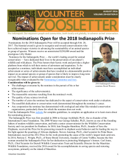 2016 August Volunteer Newsletter