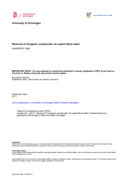University of Groningen Removal of inorganic compounds via