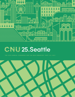 the Program - Congress for the New Urbanism