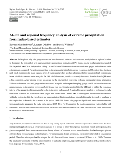 At-site and regional frequency analysis of extreme precipitation from