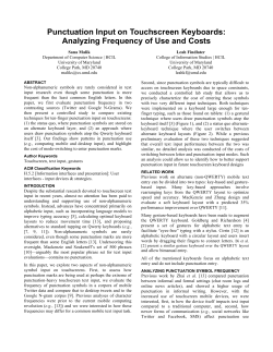 Punctuation Input on Touchscreen Keyboards