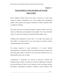 Chapter: 5 MANAGEMENT AND CONTROL OF