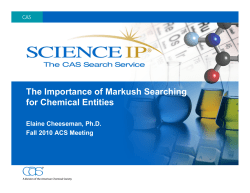 Markush database - Chemical Abstracts Service