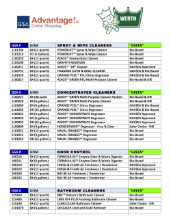 gsa # uom - Werth Sanitary Supply