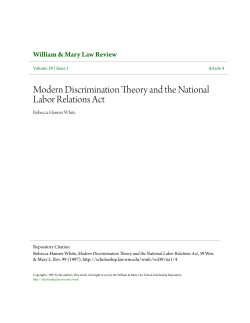 Modern Discrimination Theory and the National Labor Relations Act