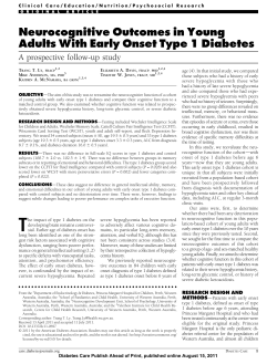Neurocognitive Outcomes in Young Adults With