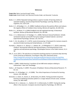 References Butler, A. C. (2010). Repeated testing produces superior