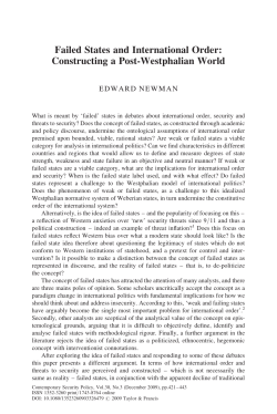 Failed States and International Order