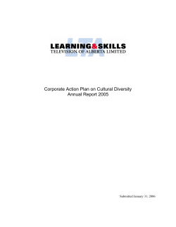 Corporate Action Plan on Cultural Diversity Annual Report
