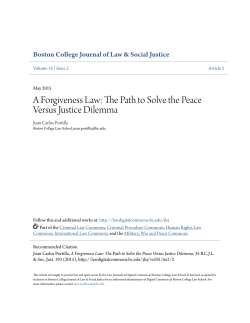 a forgiveness law: the path to solve the peace versus justice dilemma