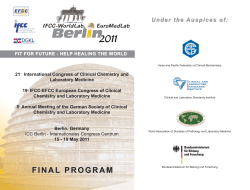 IFCC-WorldLab-EuroMedLab Berlin 2011