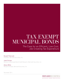 tax exempt municipal bonds - Municipal Bonds for America