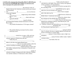 CAUSES of The American Revolution