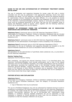 guide to the use and authorisation of veterinary