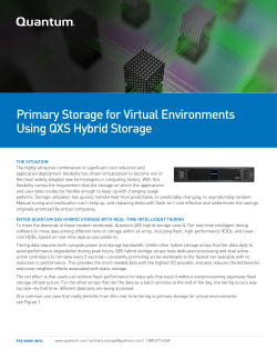 Primary Storage for Virtual Environments Using QXS