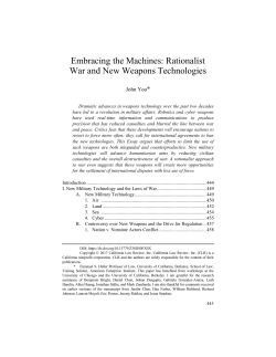 Embracing the Machines: Rationalist War and New Weapons