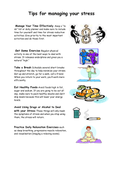 Tips for managing your stress