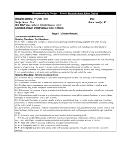 Nature`s Delicate Balance - Mountain Home School District # 193