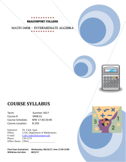 course sylabus - Brazosport College