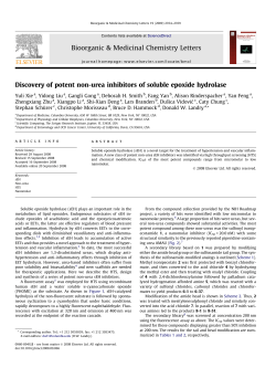 Discovery of potent non-urea inhibitors of soluble epoxide hydrolase