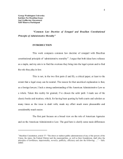 4 “Common Law Doctrine of Estoppel and Brazilian Constitutional