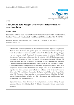 The Ground Zero Mosque Controversy: Implications for