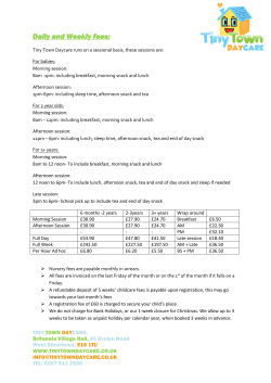 Daily and Weekly fees
