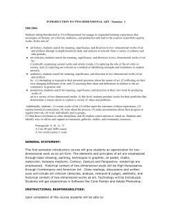 Intro to Two Dimensional Art