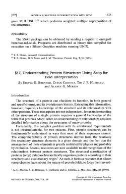 Understanding Protein Structure: Using Scop for Fold Interpretation