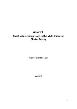 Rural-urban comparisons in the Multi-indicator Cluster