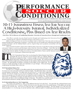 30-15 Intermittent Fitness Test for Soccer_Layout 1