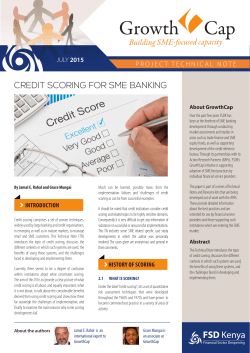 credit scoring for sme banking