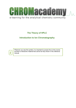 Theory of HPLC Ion