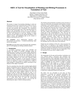 KiEV: A Tool for Visualization of Reading and Writing Processes in