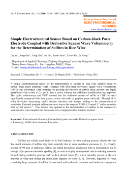 Simple Electrochemical Sensor Based on Carbon