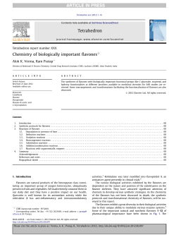Chemistry of biologically important flavones