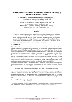 Electrophysiological correlates of noun