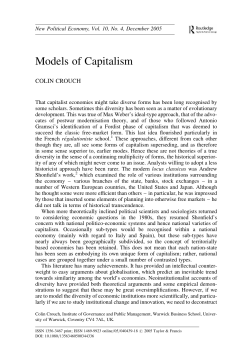 Models of Capitalism