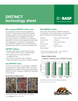 View DISTINCT Tech Sheet - AgSolutions.ca