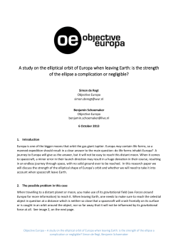 A study on the elliptical orbit of Europa when leaving Earth: is the