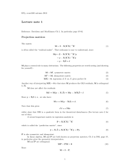 Lecture note 1