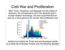 Cold War and Proliferation