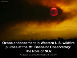 Ozone enhancement in Western US wildfire plumes at the Mt