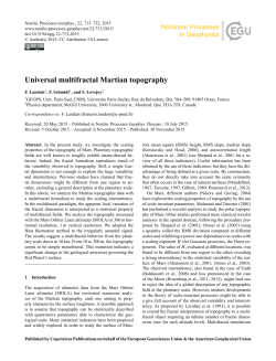 Universal multifractal Martian topography
