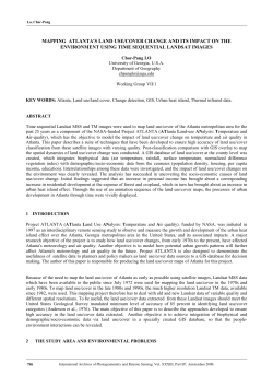 mapping atlanta`s land use/cover change and its impact on