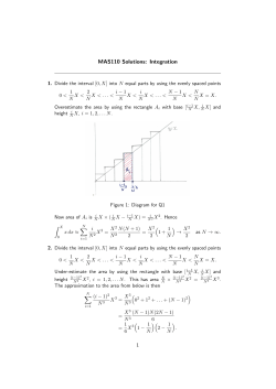 MAS110 Solutions: Integration