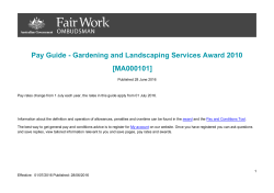 Gardening and Landscaping Services Award 2010 [MA000101] Pay
