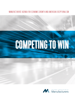 Competing to Win - National Association of Manufacturers